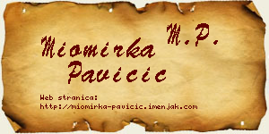 Miomirka Pavičić vizit kartica